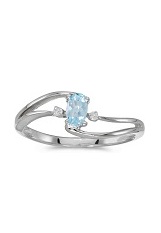 gorgeous white gold oval aquamarine gemstone birthstone baby ring